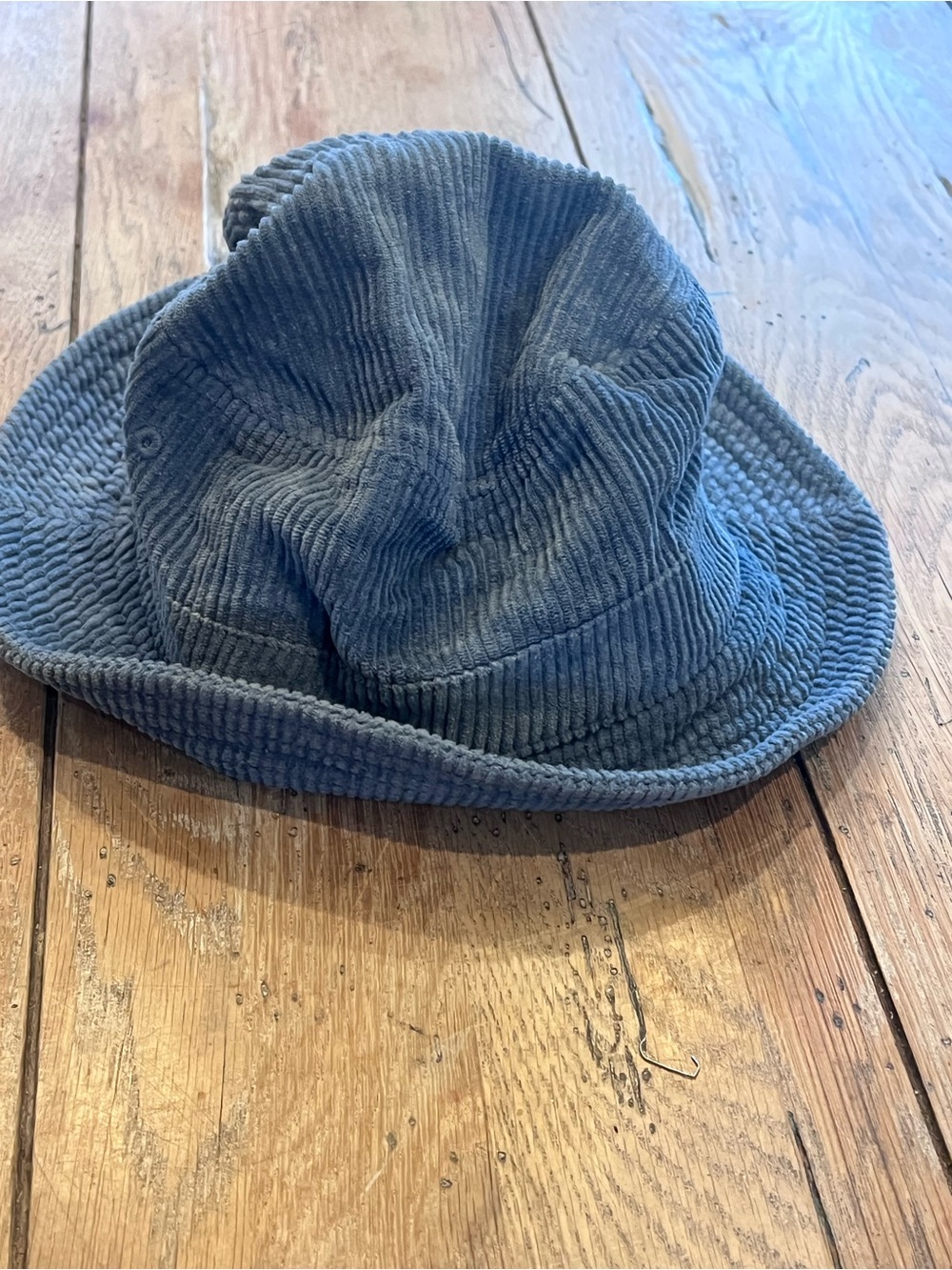 Urban Outfitters Slate Blue Corduroy Bucket Hat Y2K